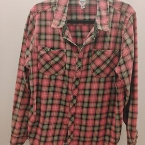 Junk Food Clothing Pink and Black Checkered Shirt